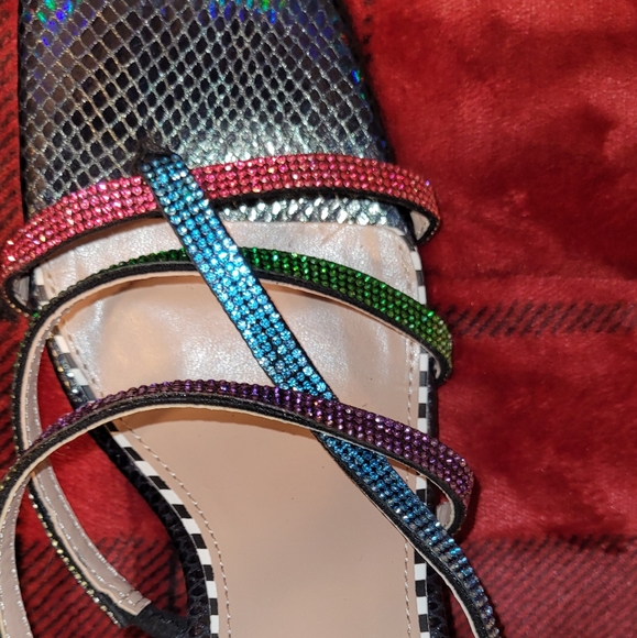 Betsy Johnson sz9 multicolored block heels - Picture 5 of 5